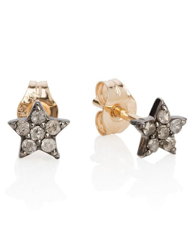 Diamond Set Star Stud Earrings - Laura Lee Jewellery - 1